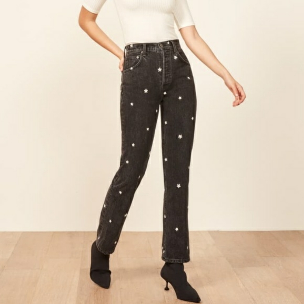 Reformation Cynthia High Relaxed Jean Daisy